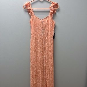 Peach Animal Print Express Dress